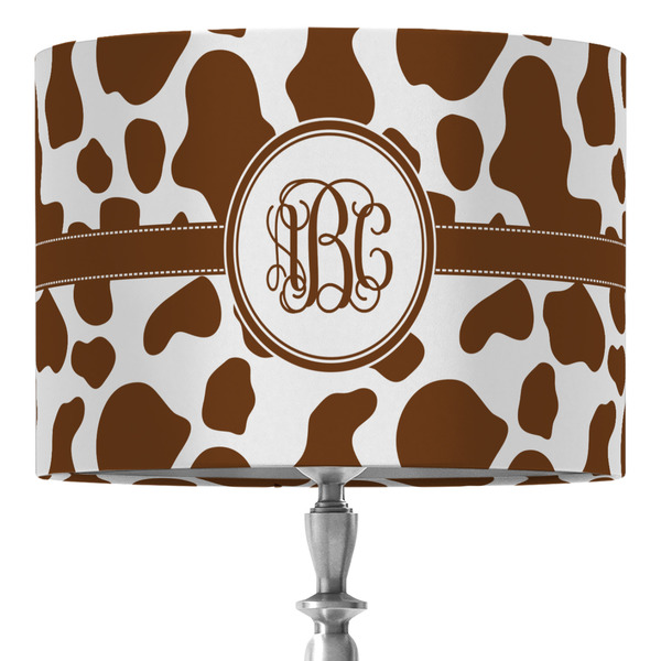 Custom Cow Print 16" Drum Lamp Shade - Fabric (Personalized)