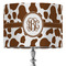 Cow Print 16" Drum Lampshade - ON STAND (Fabric)