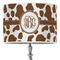 Cow Print 16" Drum Lampshade - ON STAND (Poly Film)