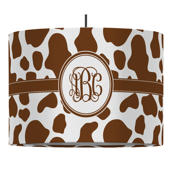 Custom Cow Print Drum Pendant Lamp (Personalized)
