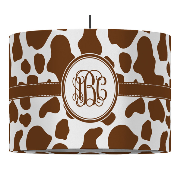 Cow Print 16" Drum Lampshade - PENDANT (Fabric)