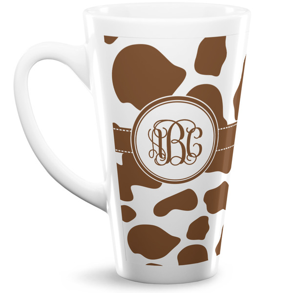 Custom Cow Print 16 Oz Latte Mug (Personalized)