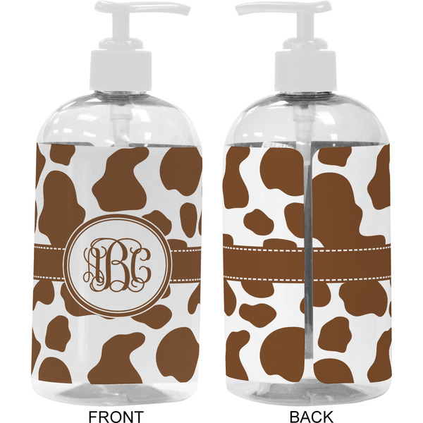 Cow Print 16 oz Plastic Liquid Dispenser- Approval- White