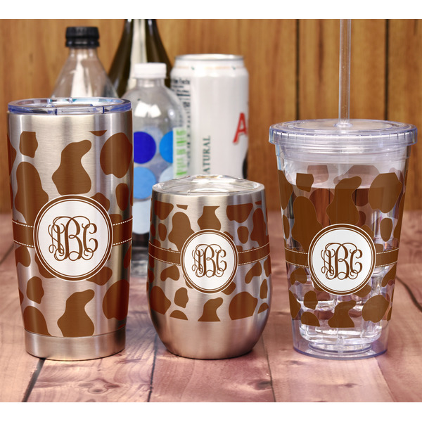 Cow Print 20oz SS Tumbler - Full Print - In Context