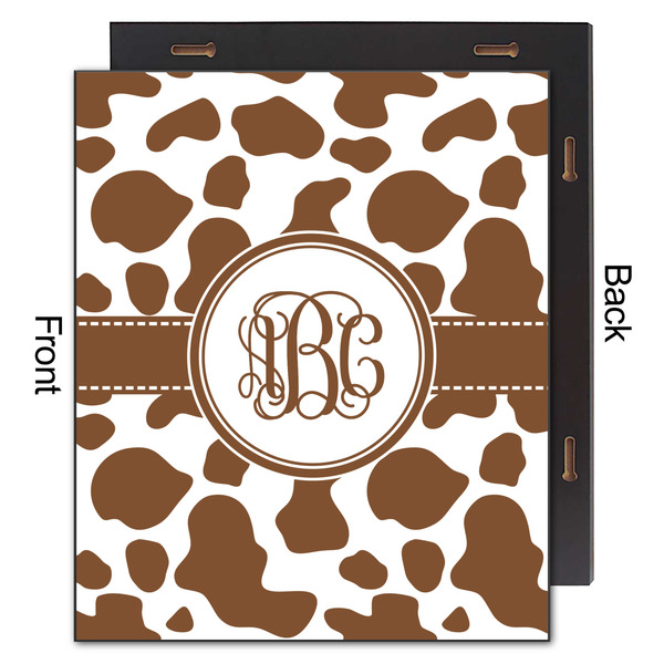 Cow Print 20x24 Wood Print - Front & Back View