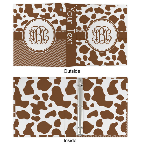 Cow Print 3 Ring Binders - Full Wrap - 1" - APPROVAL