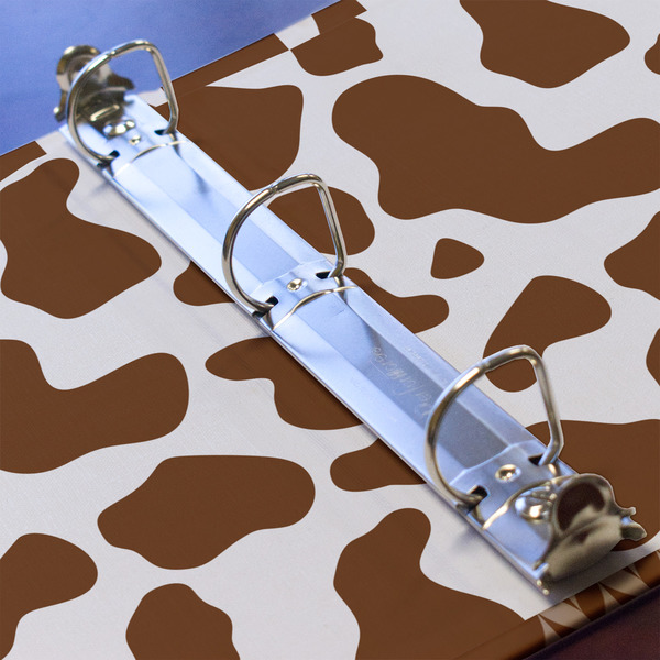 Cow Print 3 Ring Binders - Full Wrap - 1" - DETAIL