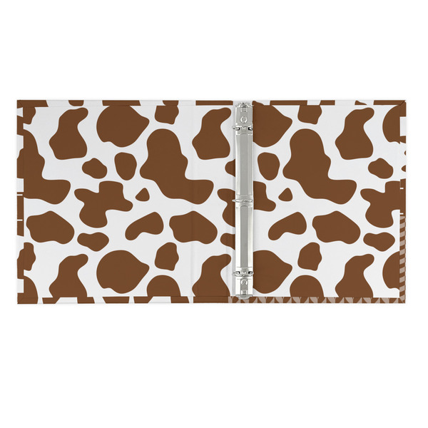 Cow Print 3 Ring Binders - Full Wrap - 1" - OPEN INSIDE