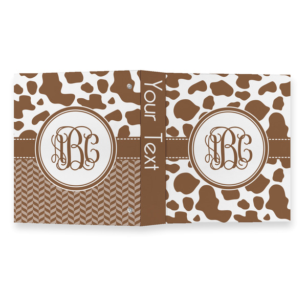 Cow Print 3 Ring Binders - Full Wrap - 1" - OPEN OUTSIDE