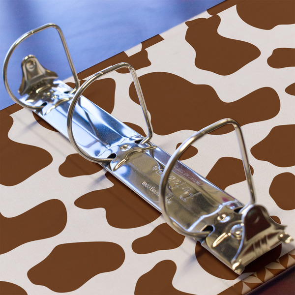 Cow Print 3 Ring Binders - Full Wrap - 2" - DETAIL