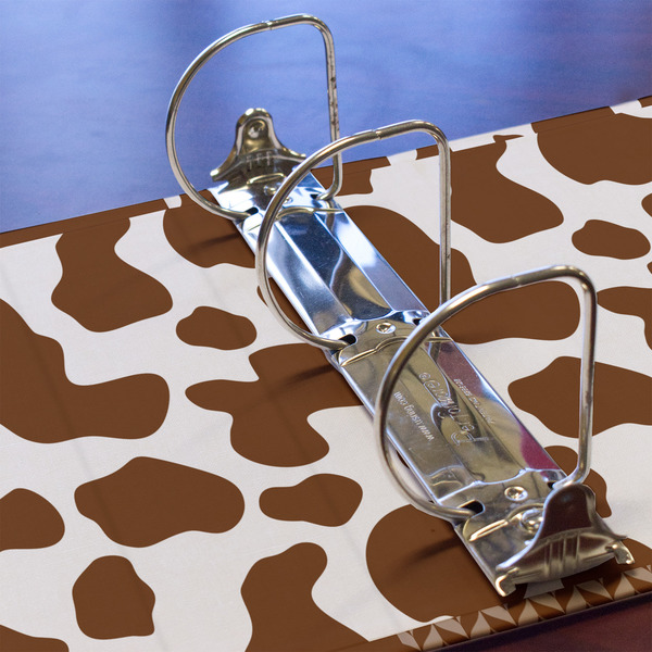 Cow Print 3 Ring Binders - Full Wrap - 3" - DETAIL