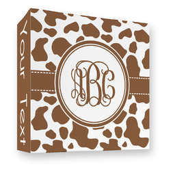 Cow Print 3 Ring Binder - Full Wrap - 3" (Personalized)