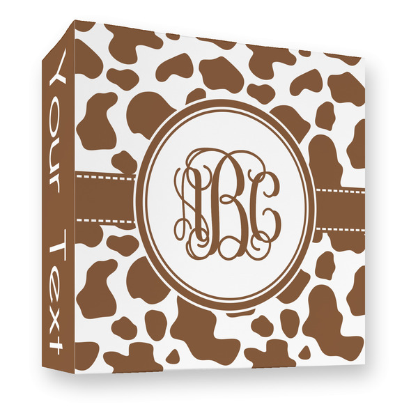 Custom Cow Print 3 Ring Binder - Full Wrap - 3" (Personalized)