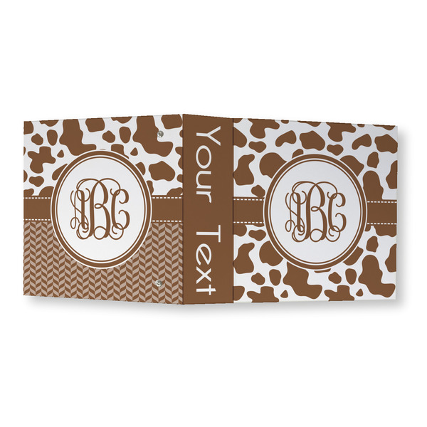 Cow Print 3 Ring Binders - Full Wrap - 3" - OPEN OUTSIDE