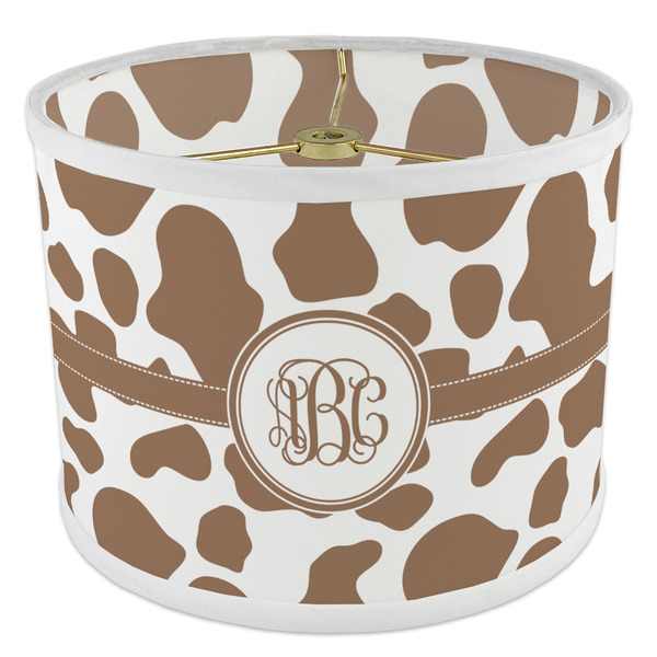 Cow Print 8" Drum Lampshade - ANGLE Poly-Film