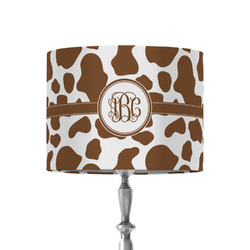 Cow Print 8" Drum Lamp Shade - Fabric (Personalized)
