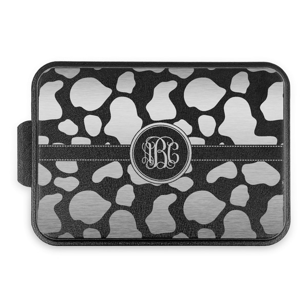 Cow Print Aluminum Baking Pan - Black Lid - FRONT