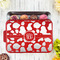 Cow Print Aluminum Baking Pan - Red Lid - LIFESTYLE