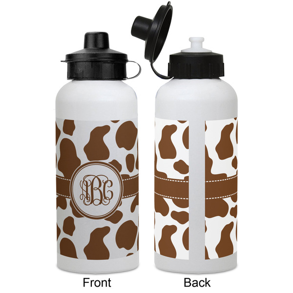 Cow Print Aluminum Water Bottle - White APPROVAL