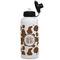 Cow Print Aluminum Water Bottle - White Front