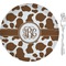 Cow Print 8" Glass Appetizer / Dessert Plates - Single or Set (Personalized)