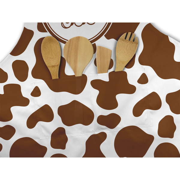 Cow Print Apron - Pocket Detail with Props