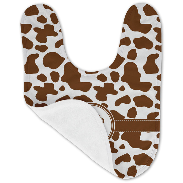 Cow Print Baby Bib - AFT folded