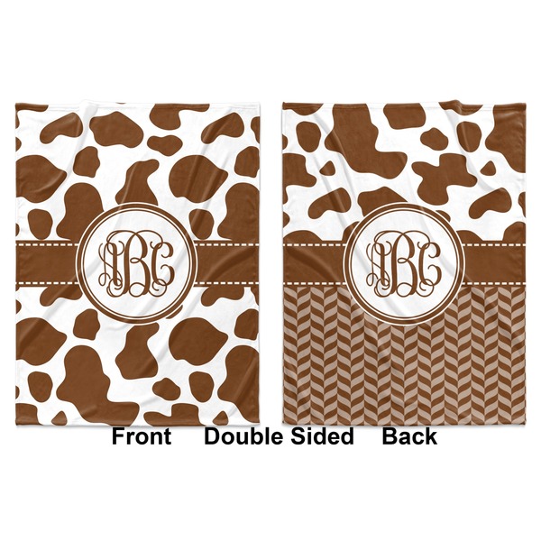 Cow Print Baby Blanket (Double Sided - Printed Front and Back)
