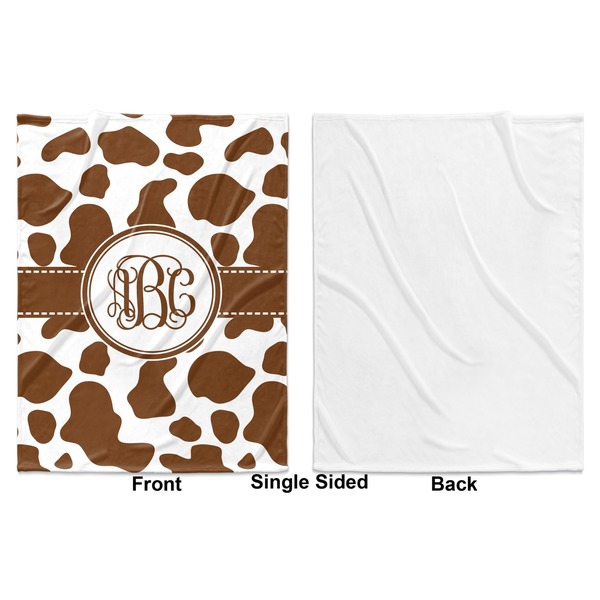 Cow Print Baby Blanket (Single Side - Printed Front, White Back)