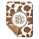 Cow Print Sherpa Baby Blanket - 30" x 40" w/ Monograms