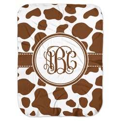 Cow Print Baby Swaddling Blanket (Personalized)