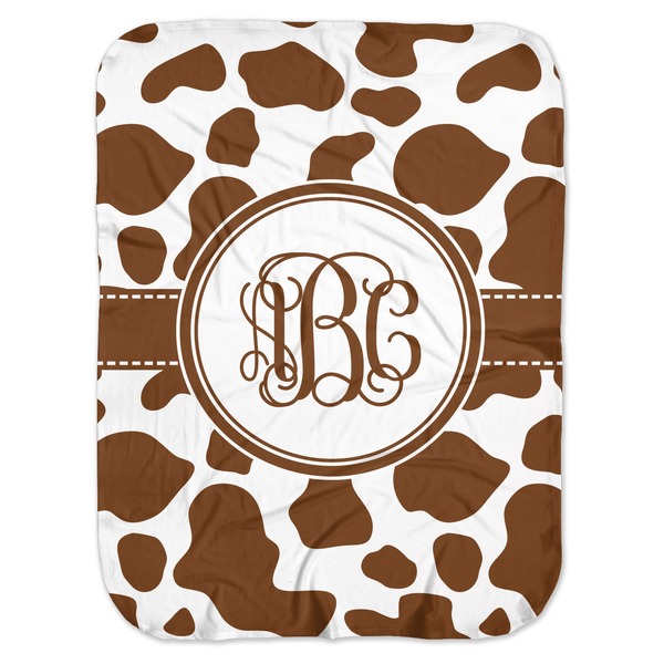 Custom Cow Print Baby Swaddling Blanket (Personalized)
