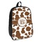 Cow Print Backpack - angled view