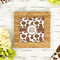 Cow Print Bamboo Trivet with 6" Tile - LIFESTYLE