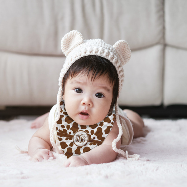 Cow Print Bandana Bib - (Lifestyle 2 girl)