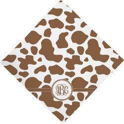 Cow Print Dog Bandana Scarf w/ Monogram