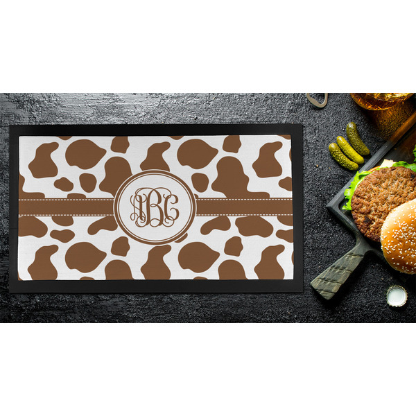 Cow Print Bar Mat - Small - LIFESTYLE