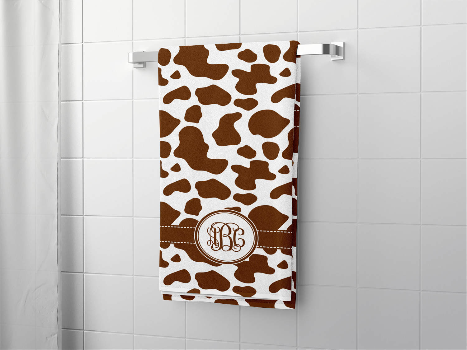 Custom Cow Print Bath Towel (Personalized) YouCustomizeIt