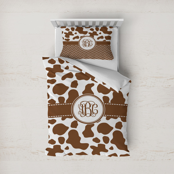 Custom Cow Print Duvet Cover Set - Twin (Personalized)