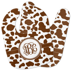 Cow Print Baby Bib w/ Monogram
