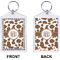 Cow Print Bling Keychain (Front + Back)
