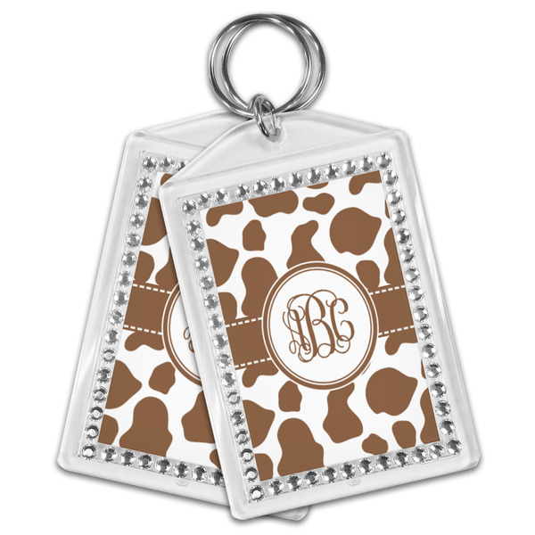 Cow Print Bling Keychain - MAIN