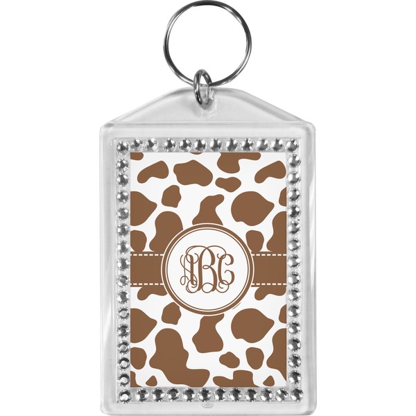 Custom Cow Print Bling Keychain (Personalized)