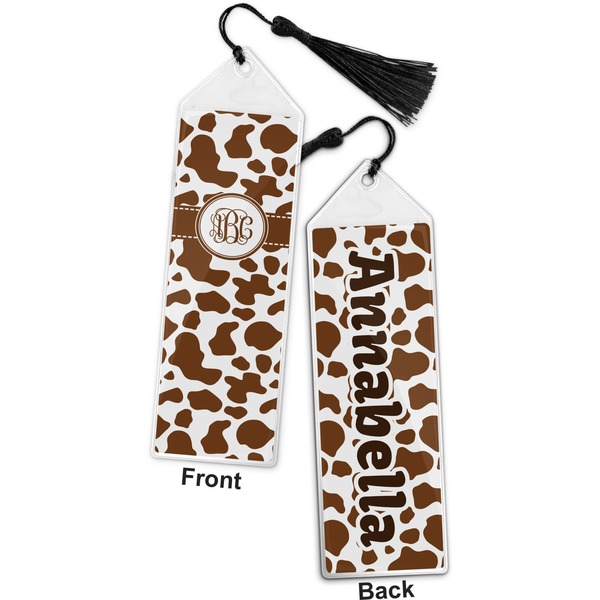 Cow Print Bookmark with tassel - Front and Back