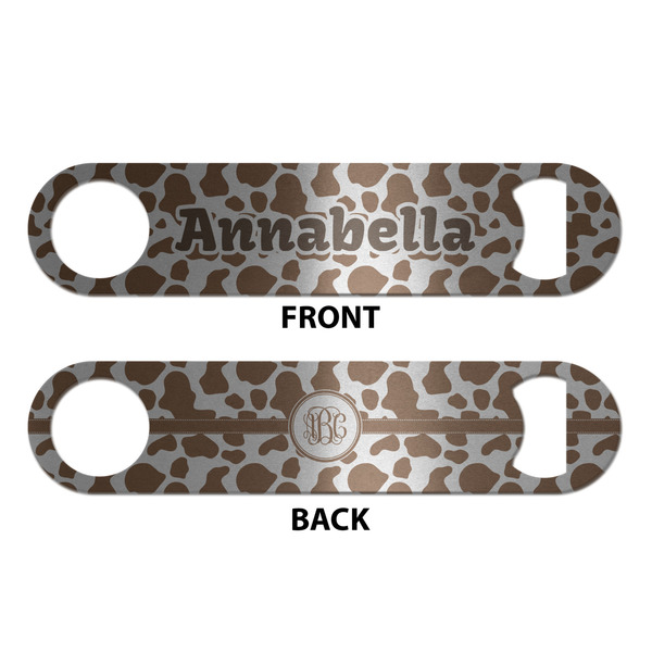 Cow Print Bottle Opener - Front & Back