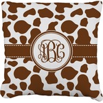 Cow Print Faux-Linen Throw Pillow 16" (Personalized)