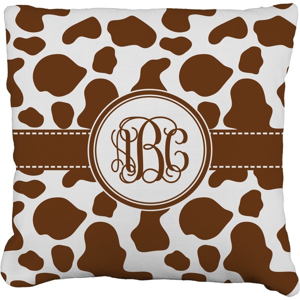 Custom Cow Print Faux-Linen Throw Pillow 18" (Personalized)