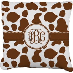 Cow Print Faux-Linen Throw Pillow 20" (Personalized)