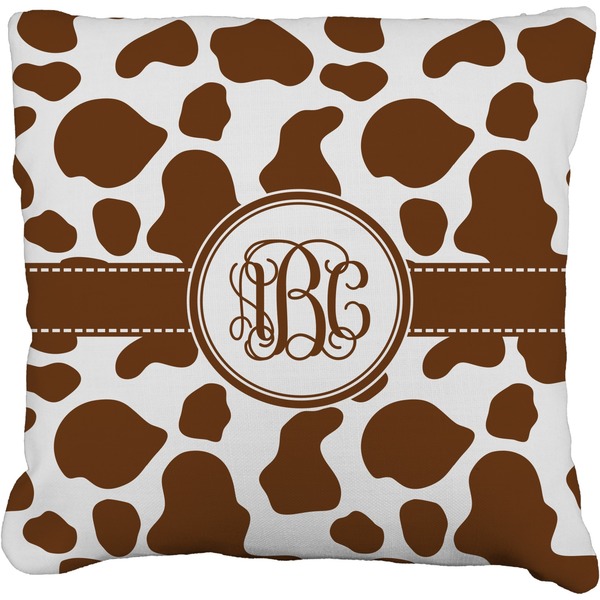Custom Cow Print Faux-Linen Throw Pillow 20" (Personalized)