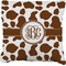 Cow Print Faux-Linen Throw Pillow 20" (Personalized)